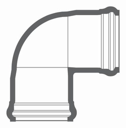 [7670915] 12"x90D PVC ELBOW CIOD DR18 BxB BLUE BRUTE