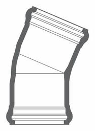 [7670944] 10"x22 1/2D PVC ELBOW CIOD DR18 BxB BLUE BRUTE