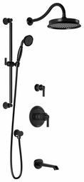 [3742444] Rustik TD3 Thermostatic Shower System with Wall Arm (less Valves)