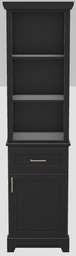 [2570587] 18" RH Linen Tower Modern Shaker Shelves and Lower Doors with Square Handles