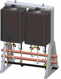 [3681400] 2 Unit Inline Free Standing Rack with Sensei CX Tankless Water Heaters