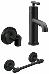 [7000010] Gibson Single Hole Bathroom Faucet with ISO Robe Hook and Toilet Paper Holder