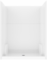[6451908] Icon 60" x 36" Center Drain Alcove 1-Piece Shower