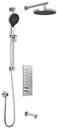 [3747912] RoundOne TB3 Plus Thermostatic Push-Button Shower System with Wall Arm (Less Valve)