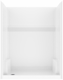 [6451914] Icon 60" x 32" LH Drain Alcove 1-Piece Shower