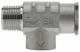 [1531778] SSRVN05-075 - '1/2" #304 S.S. Relief Valve Non-Adjustable - Set @ 75 Psi'