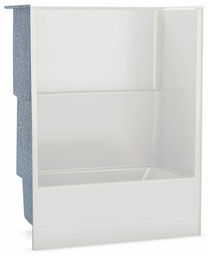 [6456010] TSEA Plus 60" x 32" LH Drain Alcove 1-Piece Tub & Shower