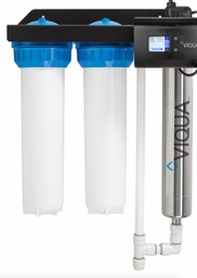 [6627030] 22 GPM, E4 with 1 x 20" Sediment Filter & 1 x 20" Carbon/Lead Filter, Stainless Steel Bracket, Interactive LCD Display, Component Status Indicators, Lamp Countdown Timer, Audible Lamp Reminder & Failure Indicator Alarm, LP-HO Lamp, Safety-Loc Connector