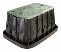 [4622804] 18 x 27 x 15 Super Jumbo Black Valve Box with Green Lid and 2 Locks
