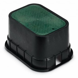 [4622755] 13 x 18 x 12 Black Valve Box with Green Drop-In Lid