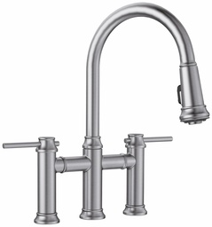 [1209555] Empressa Bridge Kitchen Faucet with Pulldown Spray