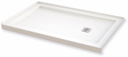 [6451780] B3Square 6032 LH Drain Alcove Shower Base