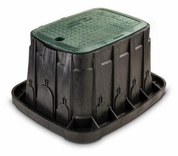 [4622796] 13 x 18 x 6 Standard Black Valve Box Extension with Green Lid