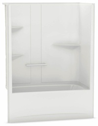 [6455100] Allia TS-6032 LH Drain Alcove 1-Piece Tub & Shower