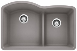[1216022] Diamond U 1.75 Bowl Low Divide Undermount Silgranit Sink