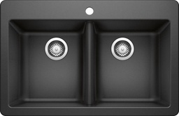 [1213280] Horizon 2 Bowl Drop-In Silgranit Sink