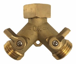 [7059916] Valved Y Connector, Male Water x (2)Female Water