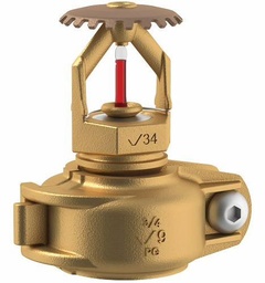 [6677268] 3/4" Quick Response 286F K8 Upright Pendent Sprinkler Head Brass FireLock V3402