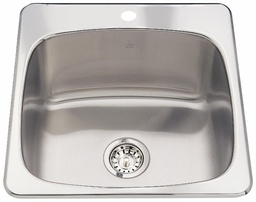 [4404022] Steel Queen 20-1/8" 1-Hole 1 Bowl Drop-In Laundry Sink