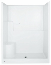 [3990024] Briward 60" x 31" Center Drain Shower Stall with LH Seat
