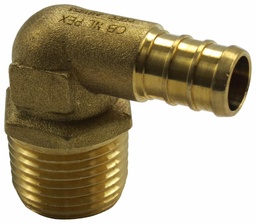 [7895650] 1/2" Brass Pex x MIP 90 Elbow NL