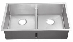 [4425000] 2 Bowl Undermount Stainless Steel Sink with Low Divide