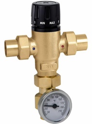 [1470700] MixCal 3-way Mixing Valve 3/4" Sweat with Temp Gauge
