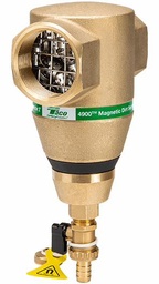 [1484780] 1" in-line magnetic dirt Separator c/w blow down valve, Bronze Body