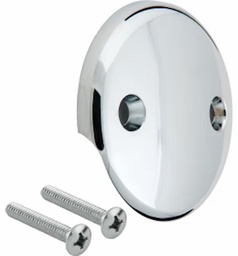 [5455136] 2-Hole Waste & Overflow Plate with Screws