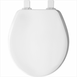 [2001100] Ashland Round Enameled Wood Easy-Clean Toilet Seat with Cover