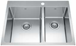 [4400270] Brookmore 26-15/16" 1-Hole 1.75 Bowl Drop-In Kitchen Sink