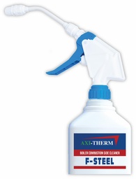 [6697170] Clean F-Steel 1L (33.8 oz) bottle c/w extender spray nozzle. For use on Condensing Stainless Steel Heat Exchangers