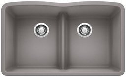 [1217060] Diamond U 2 Bowl Low Divide Undermount Silgranit Sink