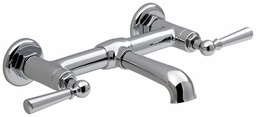[1327810] Oak Hill Wall Mount Bridge Bathroom Faucet with Lever Handles