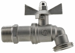 [1536600] SSHB52-05 - '1/2" Mpt 1/4 Turn Hose Bibb - 304 Series S.S. (Ball Type)'