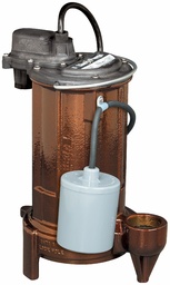 [1582850] 1/2 HP 1-Phase 115V Cast Iron Sump/Effluent Pump with 25' Cord Wide Angle Float