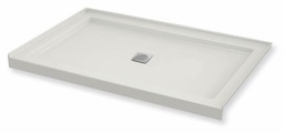 [6451797] B3Square 6034 Center Drain Alcove Shower Base