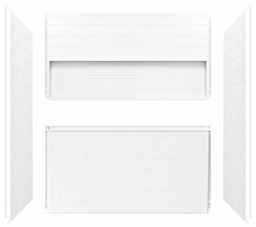 [6450635] NexTile 60" x 30" 60" 4-Piece Alcove Tub Wall Kit
