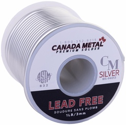 [1850035] Premium Lead-Free Wire Solder, CM Silver 1 lb, 3mm
