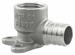 [7901152] SSPEX-DE0705 - '3/4"x1/2" FPT 304SS Crimp PEX Female Drop Ear Elbow - F1807'