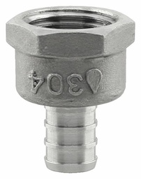 [7901200] SSPEX-FA05 - '1/2" x 1/2" FPT 304SS Crimp PEX Female Adapter - F1807'