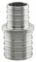 [7901128] SSPEX-C1007 - '1" x 3/4" 304SS Crimp PEX Coupling - F1807'