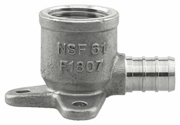 [7901148] SSPEX-DE05 - '1/2"x1/2" FPT 304SS Crimp PEX Female Drop Ear Elbow - F1807'