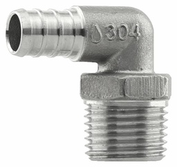 [7901256] SSPEX-ME05 - '1/2" MPT 304SS Crimp PEX Male Elbow - F1807'