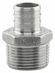 [7901236] SSPEX-MA07 - '3/4" x 3/4" MPT 304SS Crimp PEX Male Adapter - F1807'