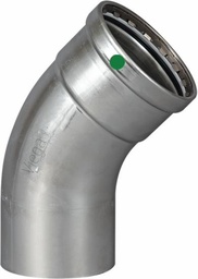 [6521400] 2-1/2 P/P STAINLESS STEEL CXFTG 45° ELBOW XL