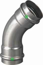 [6521000] 1/2 P/P STAINLESS STEEL CXC 45° ELBOW