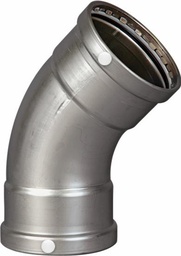 [6571120] 3 P/P STAINLESS STEEL CXC 45 ELBOW W/FKM
