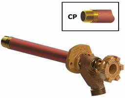 [7093400] Model 14 Wall Faucet CP Inlet 4 Inch, Metal Handle