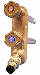 [7094211] Model V22CP Freezeless Hot & Cold Wall Faucet 6 Inch, Black Handle